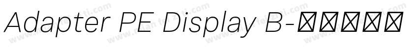 Adapter PE Display B字体转换